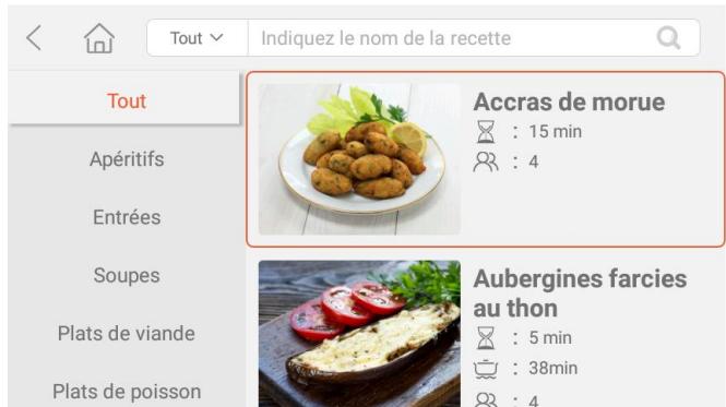 COMPACT COOK PLATINUM - Recherche d'une recette - 1