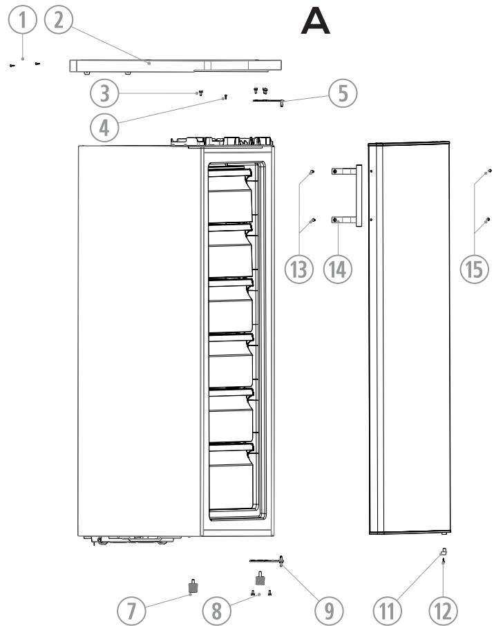SEVERIN GS 8866 - Changer la charnière de la porte - 1