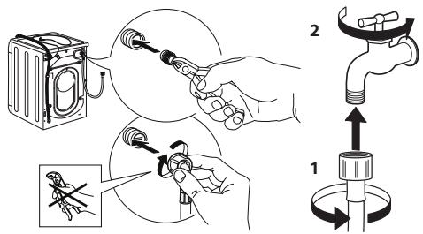 WHIRLPOOL 6 SENSE - Nettoyage des filtres à TAMIS du TUYAU d'alimentation d'eau - 4