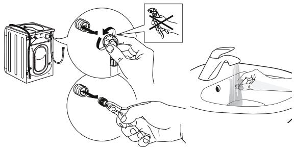 WHIRLPOOL 6 SENSE - Nettoyage des filtres à TAMIS du TUYAU d'alimentation d'eau - 3