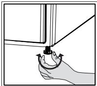 CONTINENTAL EDISON CESLEE7DDW - Réglage des pieds - 1
