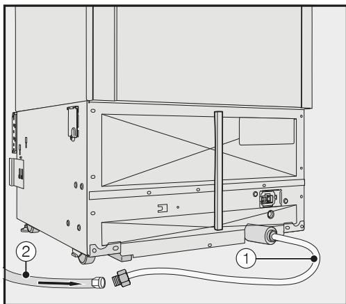 MIELE KF 2981 VI - Installing the water hose to the appliance - 1