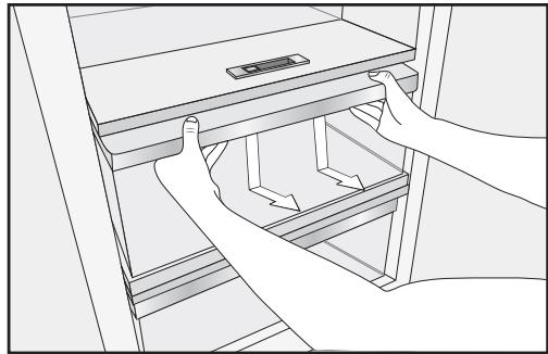 MIELE KF 2981 VI - Removing compartments from the Fridge Zone - 1