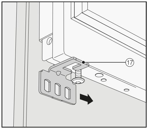 MIELE KF 2981 VI - Mounting the retaining brackets - 2