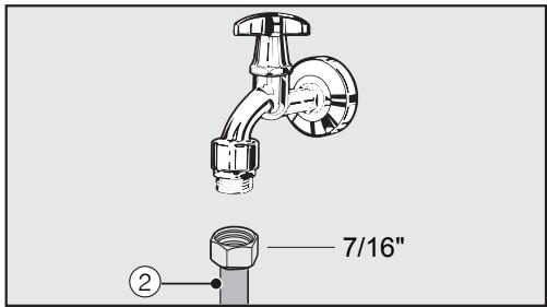 MIELE KF 2981 VI - Installing the water hose to the appliance - 2