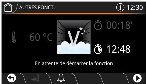 SMEG SFP6604WSPNR - Réglage de la fonction Vapor Clean - 5