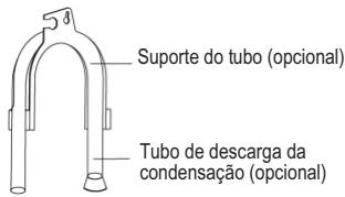 Suporte do tubo (opcional) Tubo de descarga da condensação (opcional)