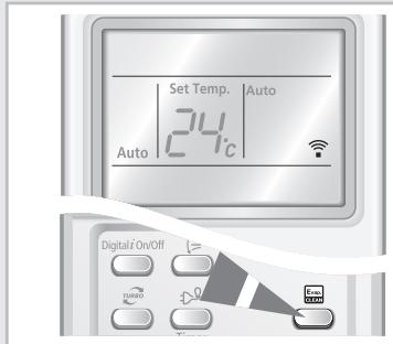SAMSUNG AQ24MWBN - Sélection de la fonction Nettoyage Automatique - 2