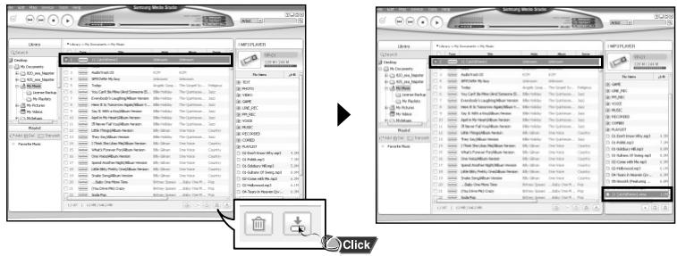 SAMSUNG YP-C1X - Téléchargement des fichiers de musique - 2