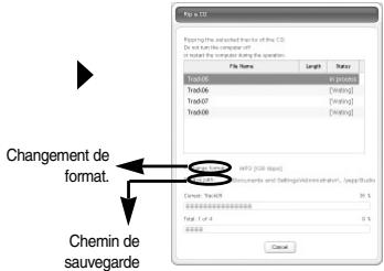 SAMSUNG YP-C1X - Extraire des fichiers d'un CD audio - 3