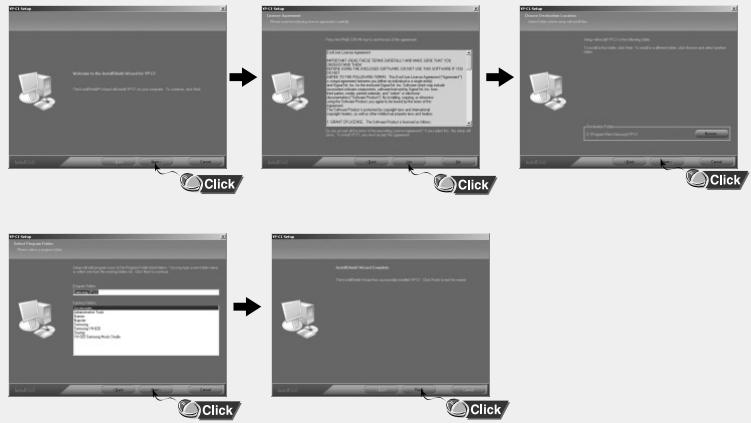 SAMSUNG YP-C1X - Installer le logiciel - 2
