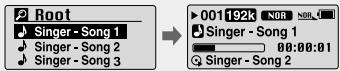 SAMSUNG YP-C1X - Changer de mode - 3