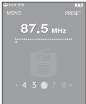 SAMSUNG YP-T9JBAB - Pour rechercher les fréquences en mode PRESET (PRÉSELECTION) - 1