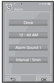 SAMSUNG YP-P2JQR - Modifier le réglage de l'alarme - 1