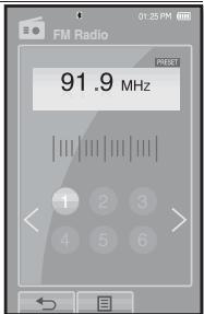SAMSUNG YP-P2JQR - Pour écouter une station présélectionnée - 1