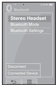 SAMSUNG YP-P2JQR - Déconnecter le périphérique bluetooth - 2