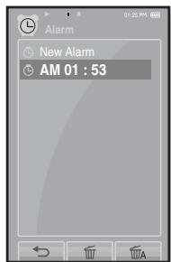SAMSUNG YP-P2JQR - Supprimer un réglage d'alarme - 1