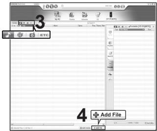SAMSUNG YP-P2JQR - Transfert de fichiers vers le lecteur avec samsung MEDIA STUDIO (suite) - 1