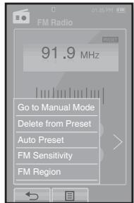 SAMSUNG YP-P2JQR - Pour supprimer une préselection - 2