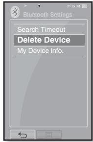 SAMSUNG YP-P2JQR - Supprimer un périphérique bluetooth - 1