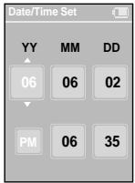 SAMSUNG YP-K5 - Réglage date/heure - 2