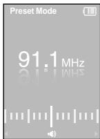 SAMSUNG YP-K5 - Pour rechercher les fréquences en mode preset (préréglage) - 1
