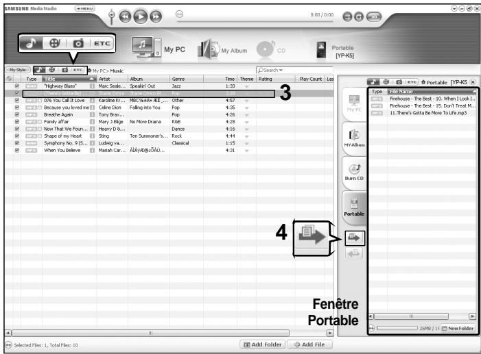 SAMSUNG YP-K5 - Sélectionnez les fichiers que vous souhaitez ajouter et cliquez sur (ouvrir). - 3