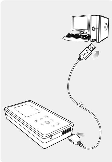 SAMSUNG YP-K5 - Chargement de la batterie - 1