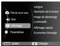 SAMSUNG ES71 - Indications de l'écran LCD - 7