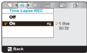 SAMSUNG HMX-U100UP - Réglage du mode Enregistrement par intervalle: - 1