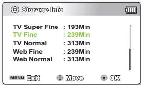 SAMSUNG SMX-C100RP - Storage Info (Info mémoire) - 3