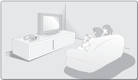 SAMSUNG SMX-C100RP - VISIONNAGE SUR UN ECRAN DE TELEVISION - 1