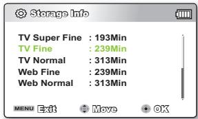 SAMSUNG SMX-C10R - Utilisation des elements du MENU de reglage - 4