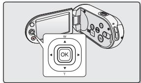 SAMSUNG SMX-C10R - Utilisation des touches de direction - 2