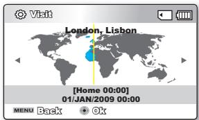SAMSUNG SMX-C10R - Réglage de l'horloge selon l'heure locale ("visite") - 2