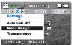 SAMSUNG SMX-C20RP - Menu design (conception menu) - 1