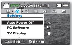 SAMSUNG SMX-C20RP - Éléments de sous-menu - 1