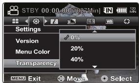 SAMSUNG SMX-F30 BLACK - Menu color (couleur menu) - 2