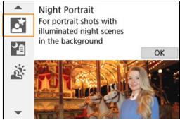 CANON EOS 800D - Select a shooting mode. - 1