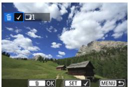 CANON EOS 800D - Select [Select and erase images]. - 1