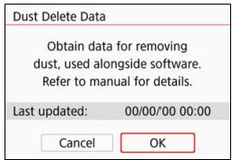 CANON EOS 800D - Select [Dust Delete Data]. - 1