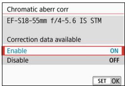 CANON EOS 800D - Chromatic Aberration Correction - 1