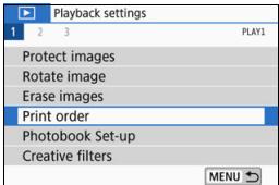 CANON EOS 800D - MENU Setting the Printing Options - 1