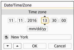 CANON EOS 800D - Set the time zone. - 6
