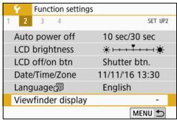 CANON EOS 800D - MENU Displaying the Flicker Detection - 1
