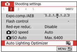CANON EOS 800D - MENU Auto Correction of Brightness and Contrast - 1