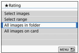 CANON EOS 800D - Specifying All Images in a Folder or on a Card - 1