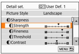CANON EOS 800D - Select the base Picture Style. - 2