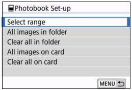 CANON EOS 800D - MENU Specifying the Range - 1