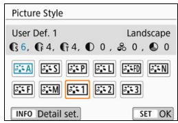 CANON EOS 800D - Set the parameter. - 1